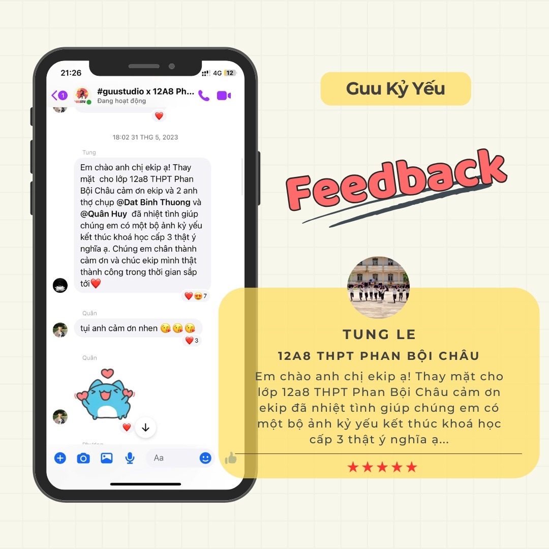 Feedback Guu Kỷ Yếu - Chụp Ảnh Kỷ Yếu BMT Toàn Quốc Sài Gòn HCM