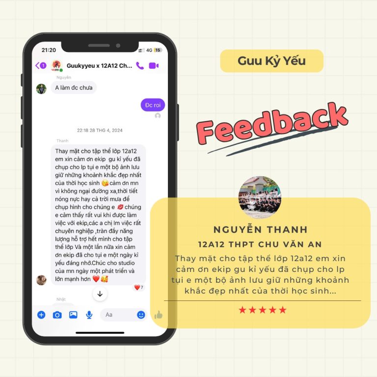 Feedback Guu Kỷ Yếu - Chụp Ảnh Kỷ Yếu BMT Toàn Quốc Sài Gòn HCM